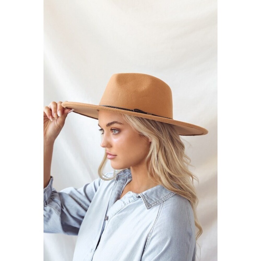 Into the Wild Camel Felt Fedora Hat
